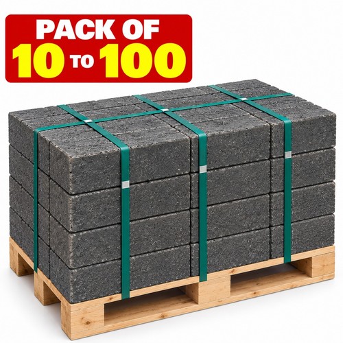 Charcoal block paving bricks - charcoal,