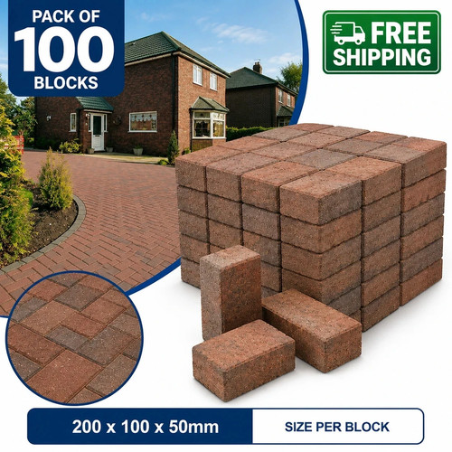 Driveway block paving brindle - driveway,
