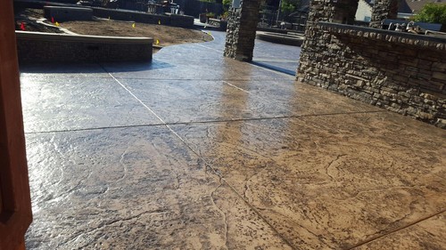 Gloss concrete sealer pattern - concrete, sealer,