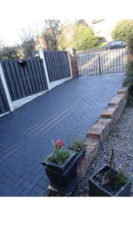 Imprinted concrete driveway - imprinted,