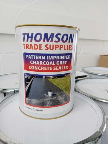 Imprinted concrete coloured