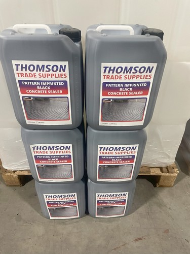 Imprinted concrete coloured