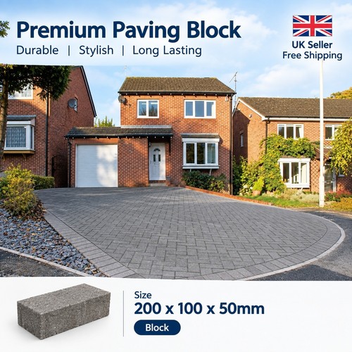 Driveway block paving charcoal - paving,