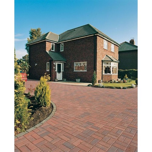 Driveway block paving - paving, brindle