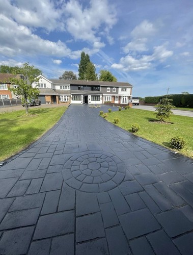 Imprinted concrete coloured - imprinted,