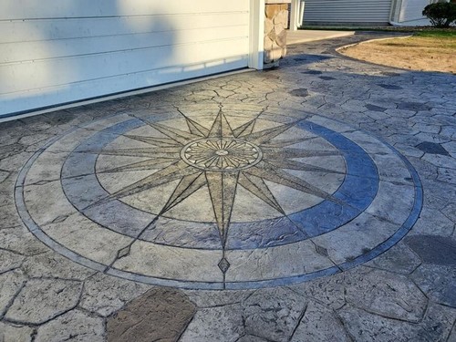 Gloss concrete sealer pattern - concrete, sealer,